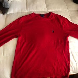 Red long sleeve Polo ralph Loren shirt.